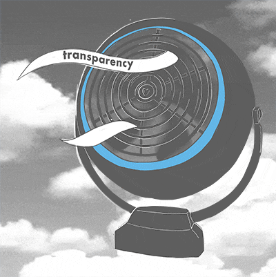 Transparency fan graphic